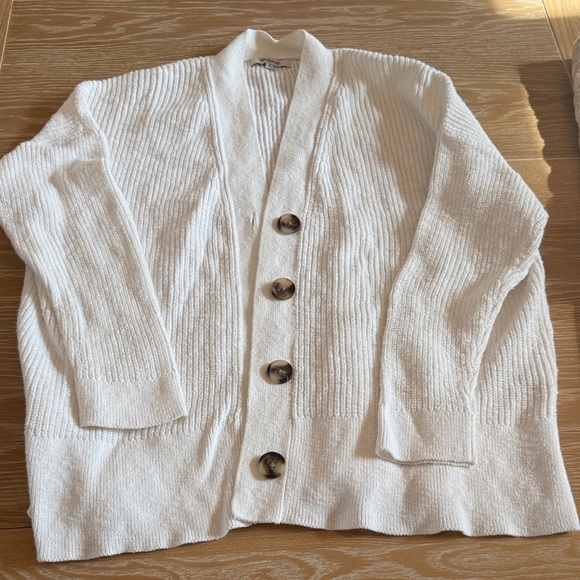 Madewell Sweaters - Madewell White Cardigan Sweater